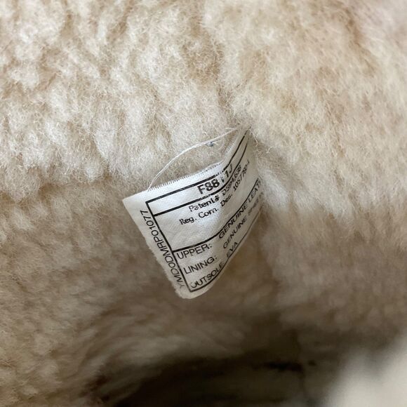 UGG AUSTRALIA Classic sherpa Boots Women's 7 Chestnut Sherpa Leather Suede 5825 - Picture 14 of 16